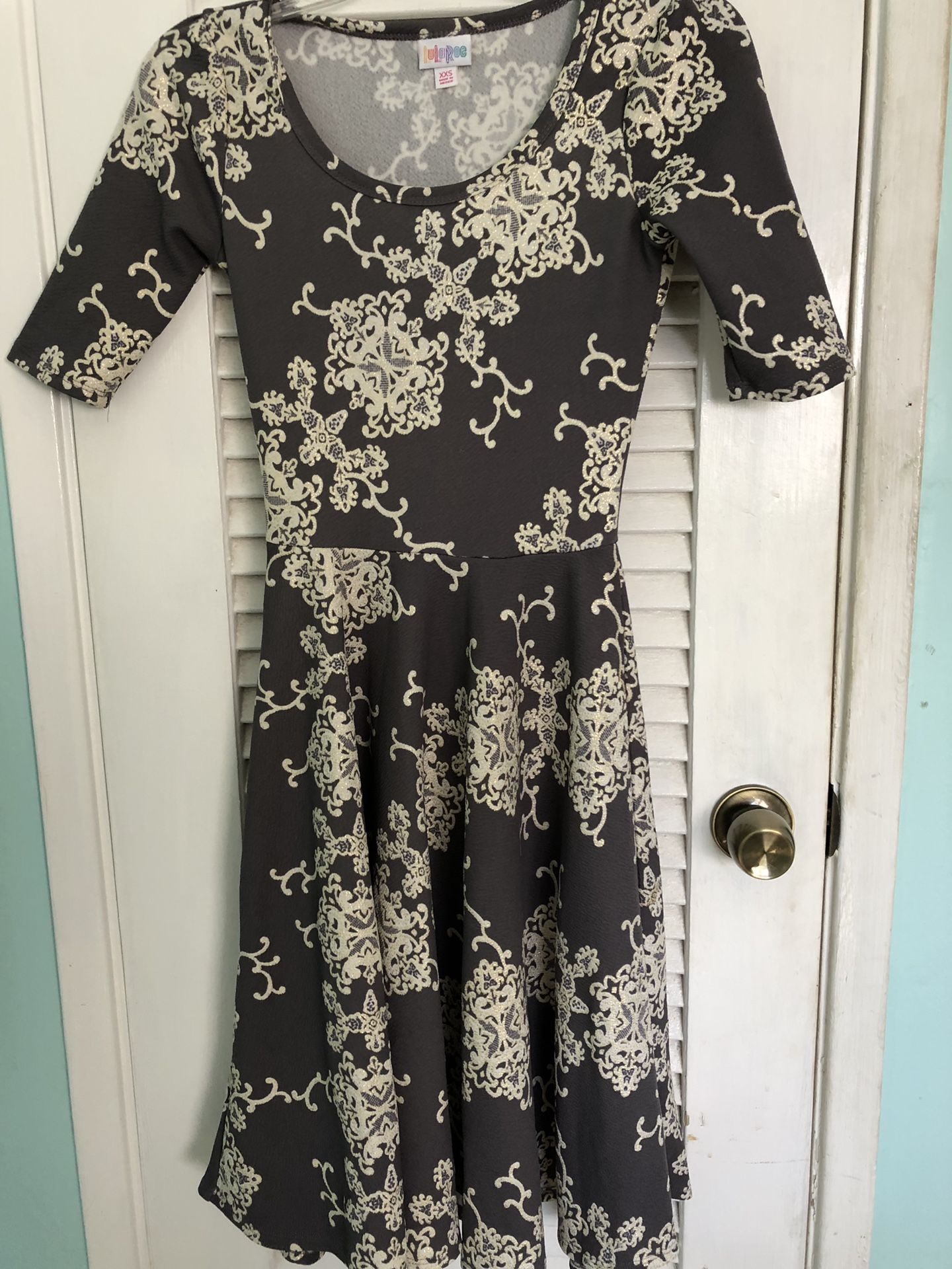 Lularoe xxs small ladies dress women ladies floral sparkle twirly