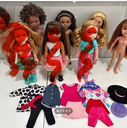 American Girl 14’ Wellie Wishers dolls