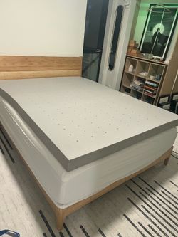Brand New 4” Thick Charcoal Infused Premium Memory Foam Mattress Topper