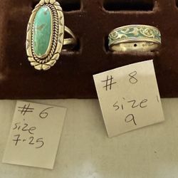 Rings,gorgeous Native American Sterling silver jbj & a nice Solvar ring.pls check photos .each $45