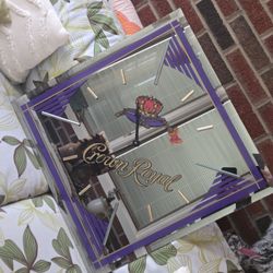 Vintage 1988 Crown Royal Mirror Clock