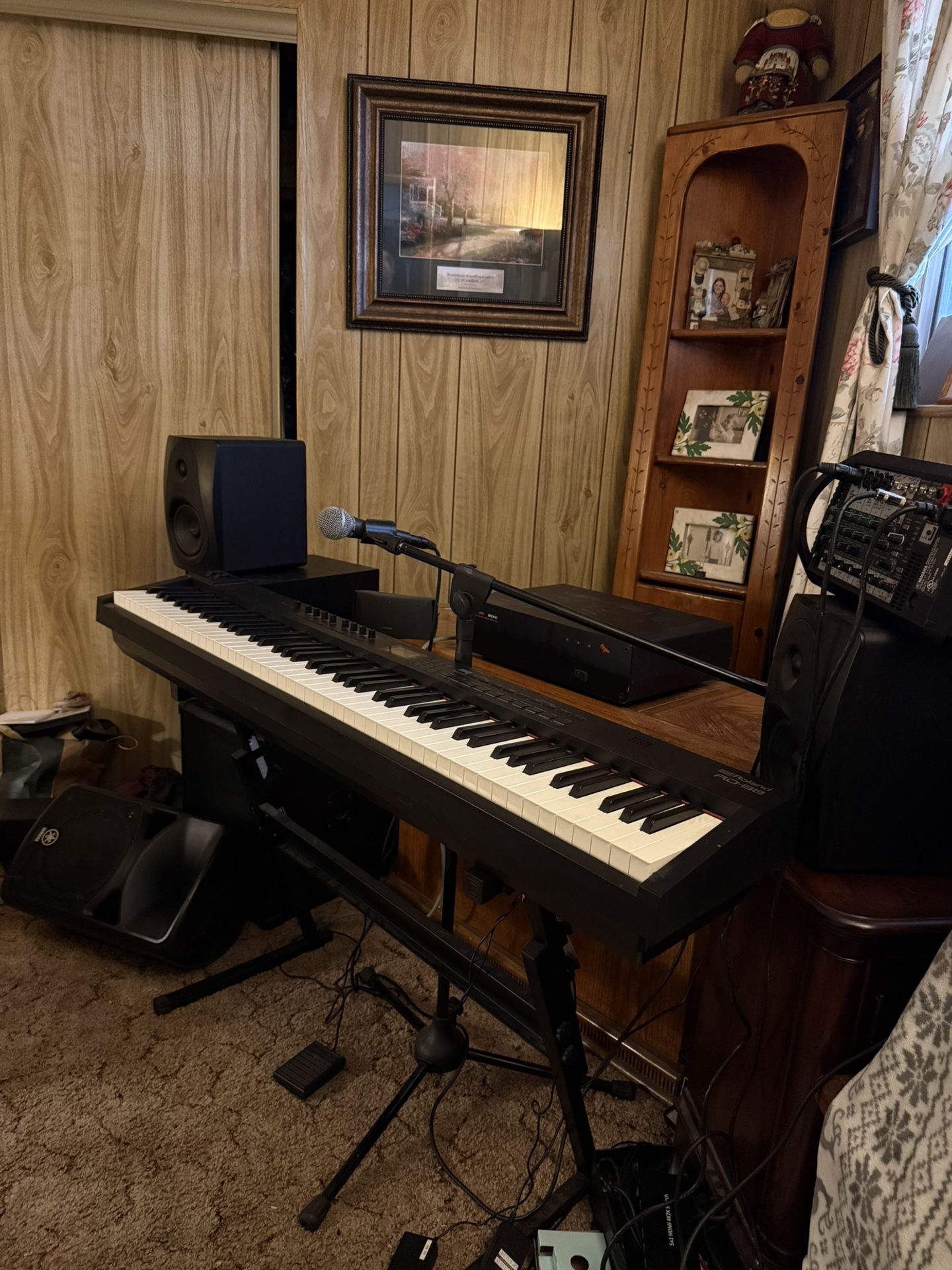 Roland stage piano and setup