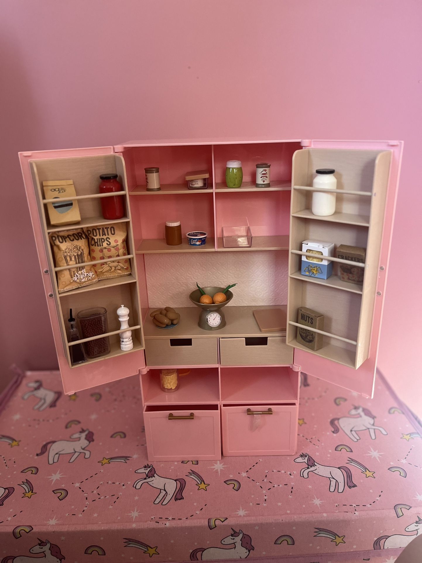 Our Generation Fridge With Accessories