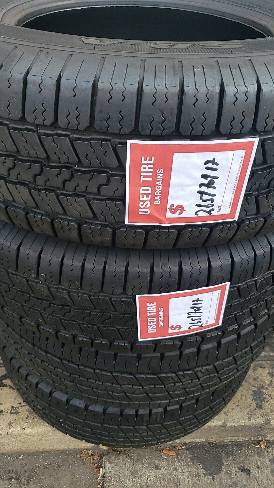 Four matching Goodyear tires for sale 265/70/17