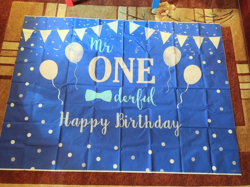 First Birthday Backdrop And Box