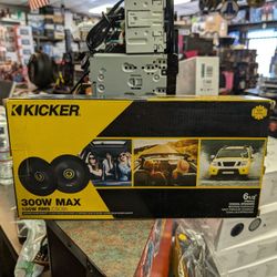 Kicker CS Series 6-1/2" 2-way coaxial car speakers