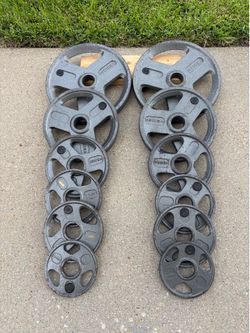 WEIDER Olympic Barbell Grip Weight Plates $170