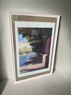 Framed David Schock “Paris Walkway” Poster