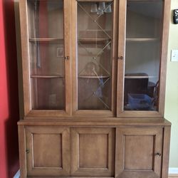 Mid Century China Cabinet $700