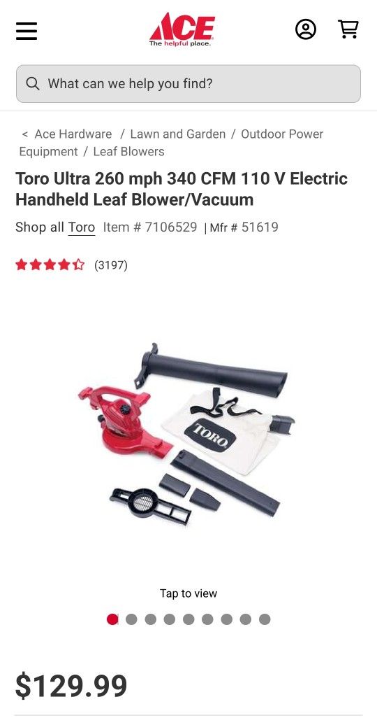 Toro Electric Leaf Blower