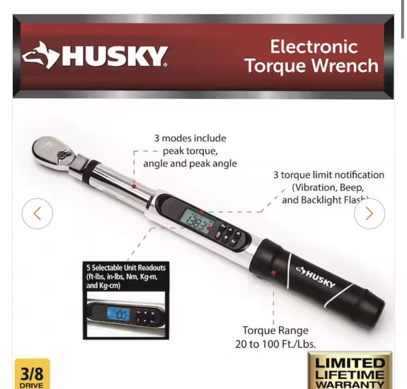 3/8 in. Drive Breaker Bar and Torque Wrench Combo