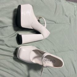 White Platform Heels