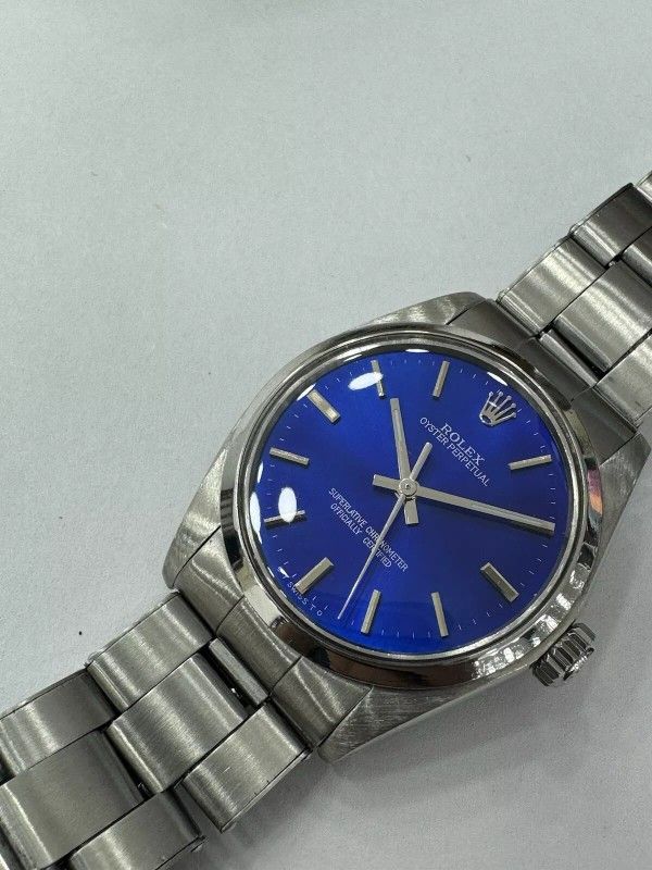 Beautiful 1972 Vintage Rolex Oyster Perpetual 6426 Blue Dial