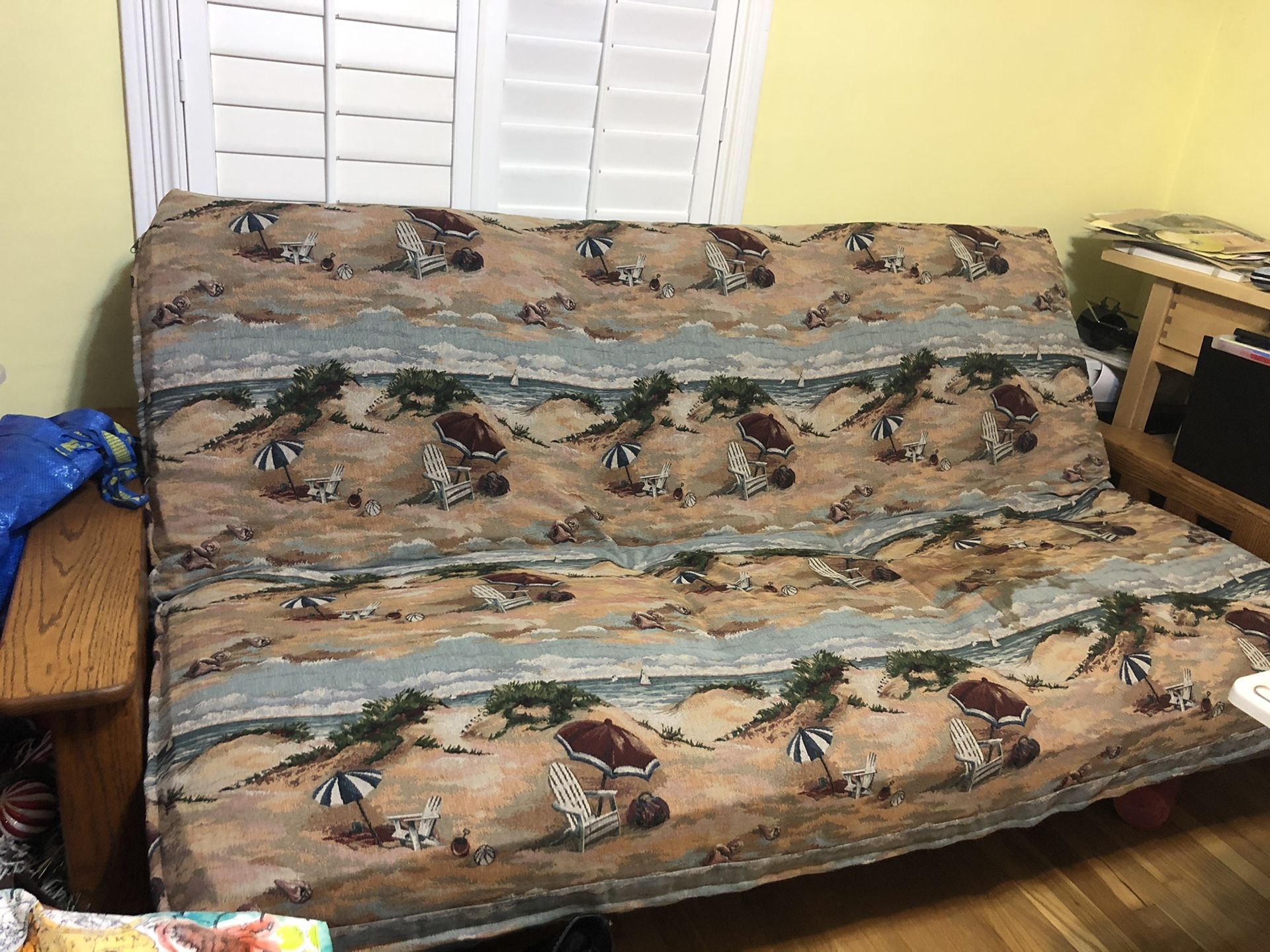 Custom Made Oak Futon