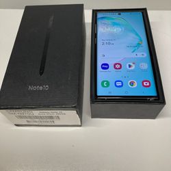 SAMSUNG NOTE 10 256GB AT&T AURA GLOW CELLPHONE WITH BOX