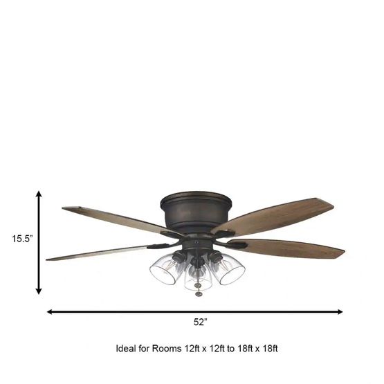 (2) Hampton Bay Stone ridge Ceiling Fans