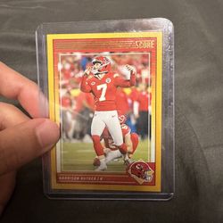 Harrison Butker 2024 Panini Score Football Gold Orange