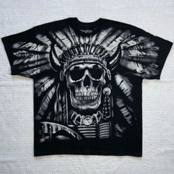 Liquid Blue Native Skull AOP Shirt