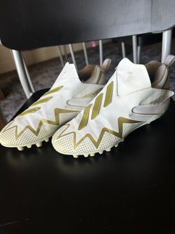 Youth White Adidas Football Cleats Size 3.5