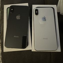 2 Apple Iphone X 10 256GB Silver And Black 