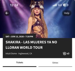 Shakira concert tickets inglewood intuit dome