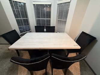 7pc dinette table Real marble top