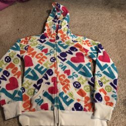 Kids 10-12 fuzzy full zip hoodie