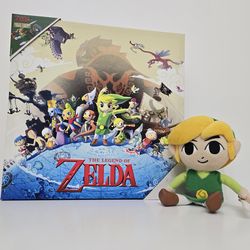 Legend of Zelda The Wind Waker GameCube / Wii U Canvas Art 12x12 & Link Plush