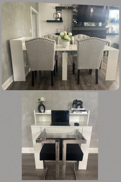 Dining Table And Desk Combo