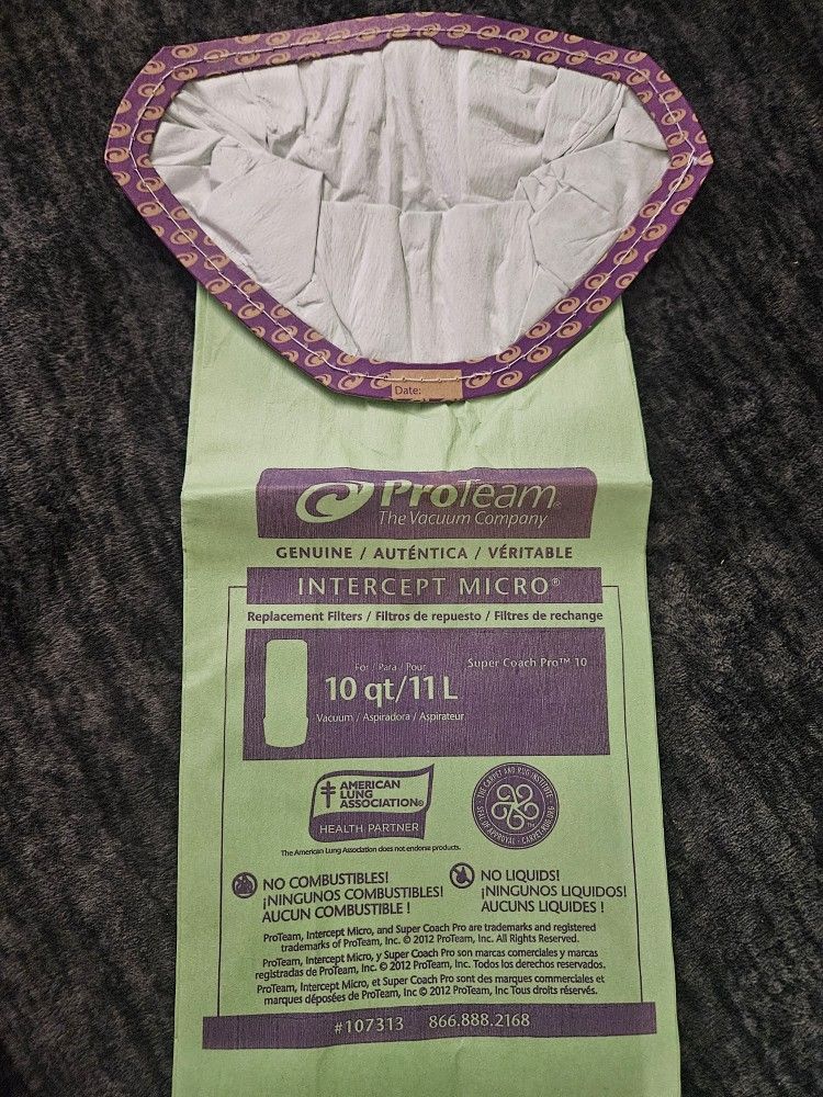 8 Pck Replacement Bags for ProTeam® Backpack Vacuum - 6 Quart