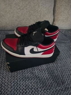 Jordan low Bred toe
