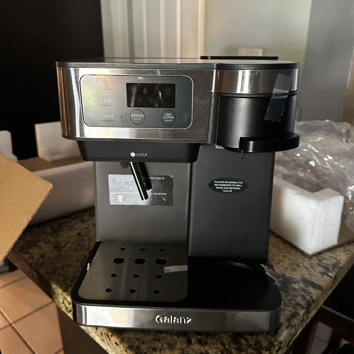 Galanz 2-in-1 Pump Espresso Machine & Single Serve Coffee Maker with Milk  Frother, Latte