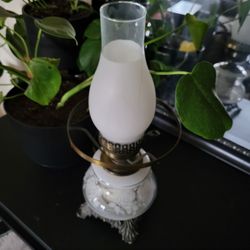 Vintage Antique L&L WMC 1973 Hurricane Eyebrow Lamp