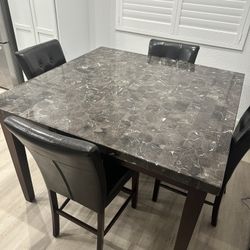 Marble Top Dining Table 