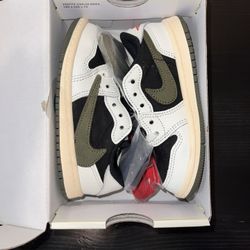 Toddler Travis Scott Jordan 1 Retro Low ‘Olive’ Size 9c