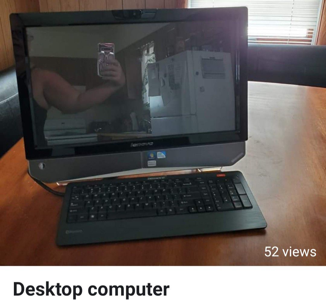 Lenovo all in one desktop computer with keyboard and mouse