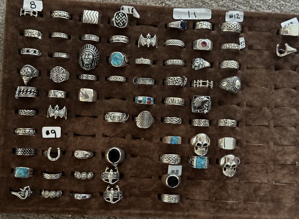 Larger Sterling Silver Rings