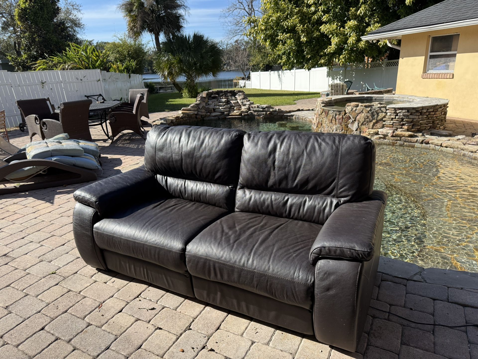 Electric Leather Loveseat / Couch