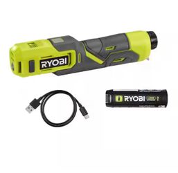 RYOBI USB Lithium Cordless High Pressure Inflator Kit w/ 2.0 Ah Battery