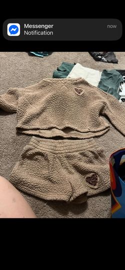 A two piece short outfit for a woman