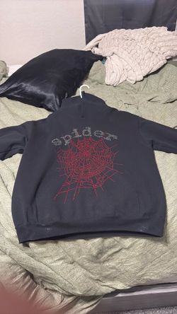 spider og rhinestone hoodie