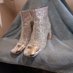 Circus NY Women's Osten Silver Boots Size: 8 1/2