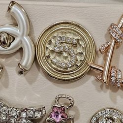 Number 5 Gold Embelisshed Earrings 