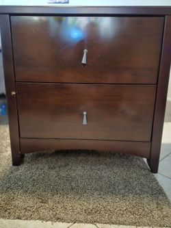 CHERRYWOOD NIGHT STANDS EACH WITH 2 DRAWERS