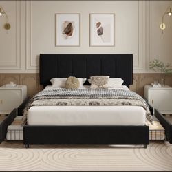 Queen Bed With Storage 