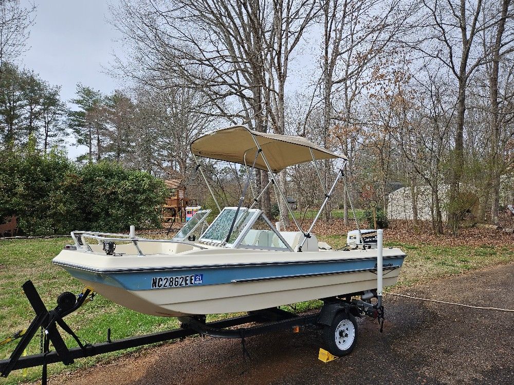 1974 14' Glassmaster Boat Open Bow