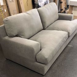 New, Gray Microfiber Couch 88” Wide