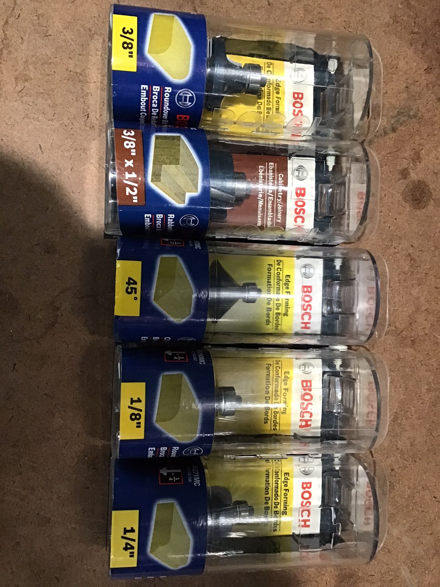 Bosch Router Bits - Never Used