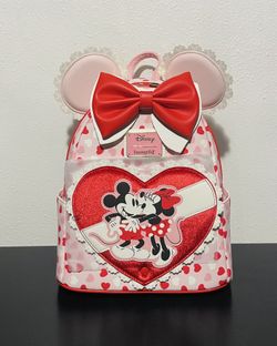 Loungefly Disney Mickey & Minnie Valentine's Day Ears Scented Backpack