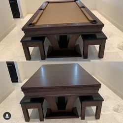 Elegant Dining Pool Table 